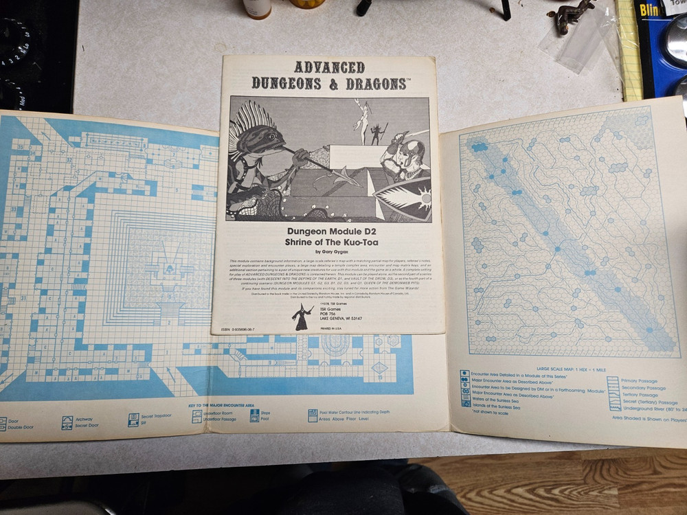 ADVANCED DUNGEONS & DRAGONS DUNGEON MODULE D1 D2 D3 COMPLETE MODULE SET TSR 1978