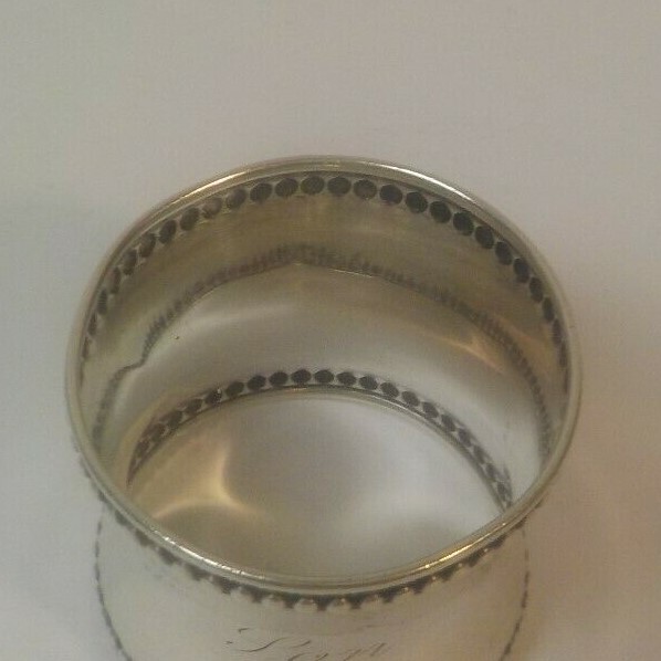 Towle Sterling Silver Engraved Napkin Ring, Lon, 20 grams