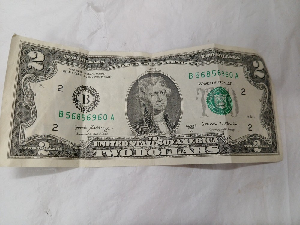 2 Dollar Bill 2007 Series A Rare