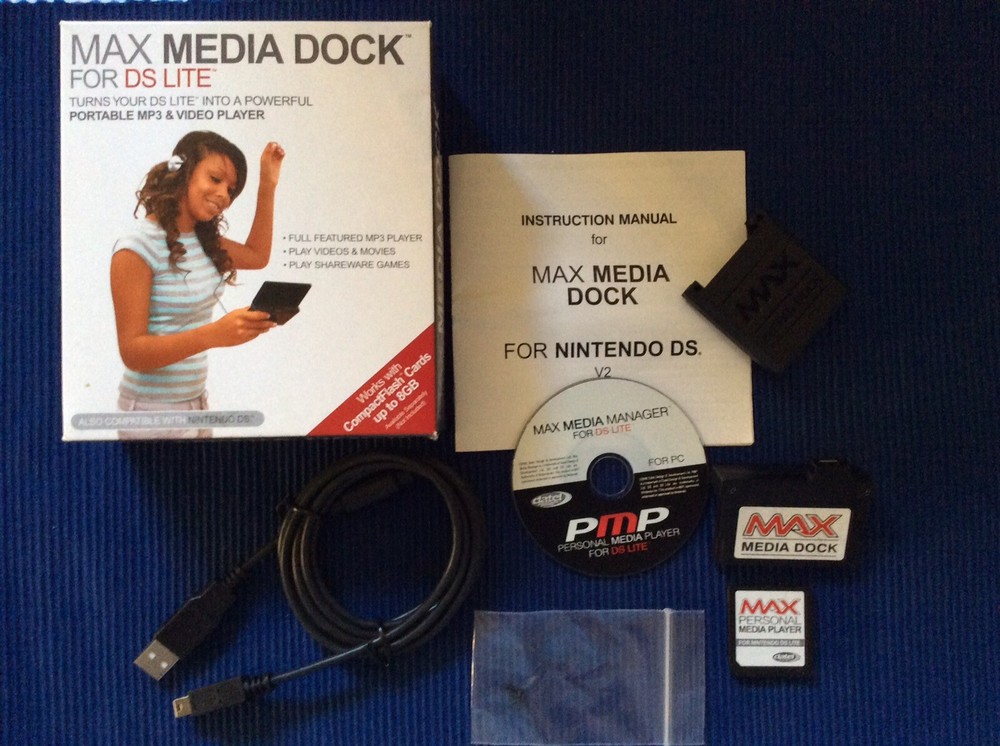Max Media Dock for Nintendo DS & DS Lite with Box