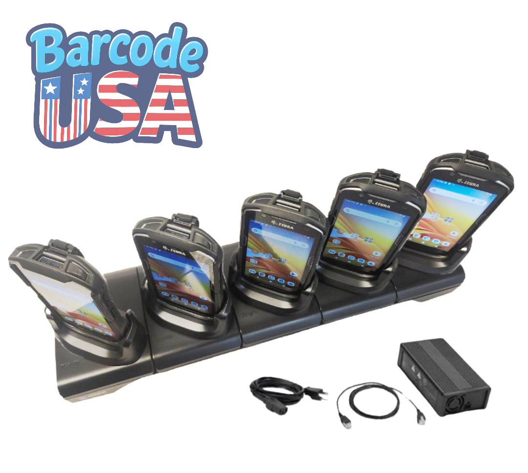 ✅SET OF 5 Zebra TC52 Android Handheld Barcode Scanners +Cradle +Cases!🔥⭐
