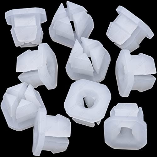 Rexka 10pcs Nylon Headlight Bezel, Grill Screw Nuts #8 or #10 Screw Size