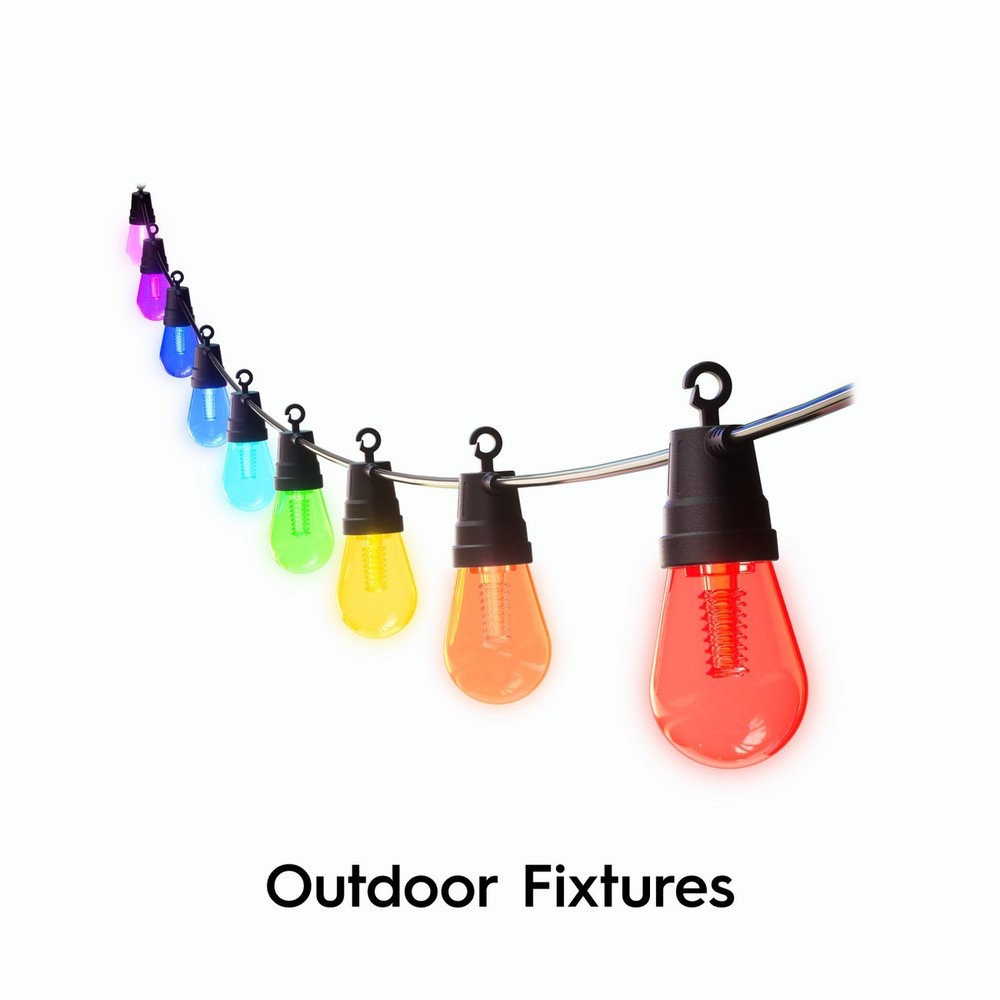 Cync GE Dynamic Effects Smart Cafe Lights Color Changing Patio String Lights
