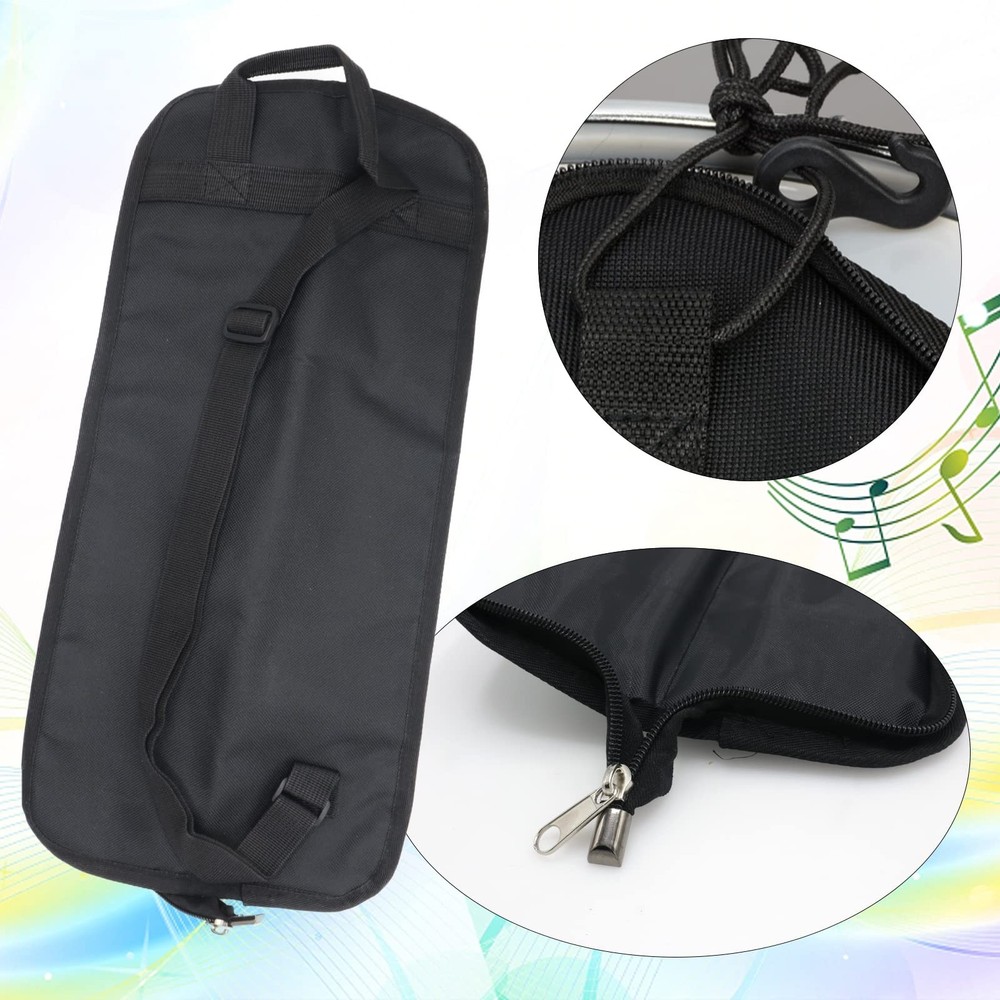 Cheerock Portable Drumstick Bag - Small Storage Case With Hooks Inside for Dr...