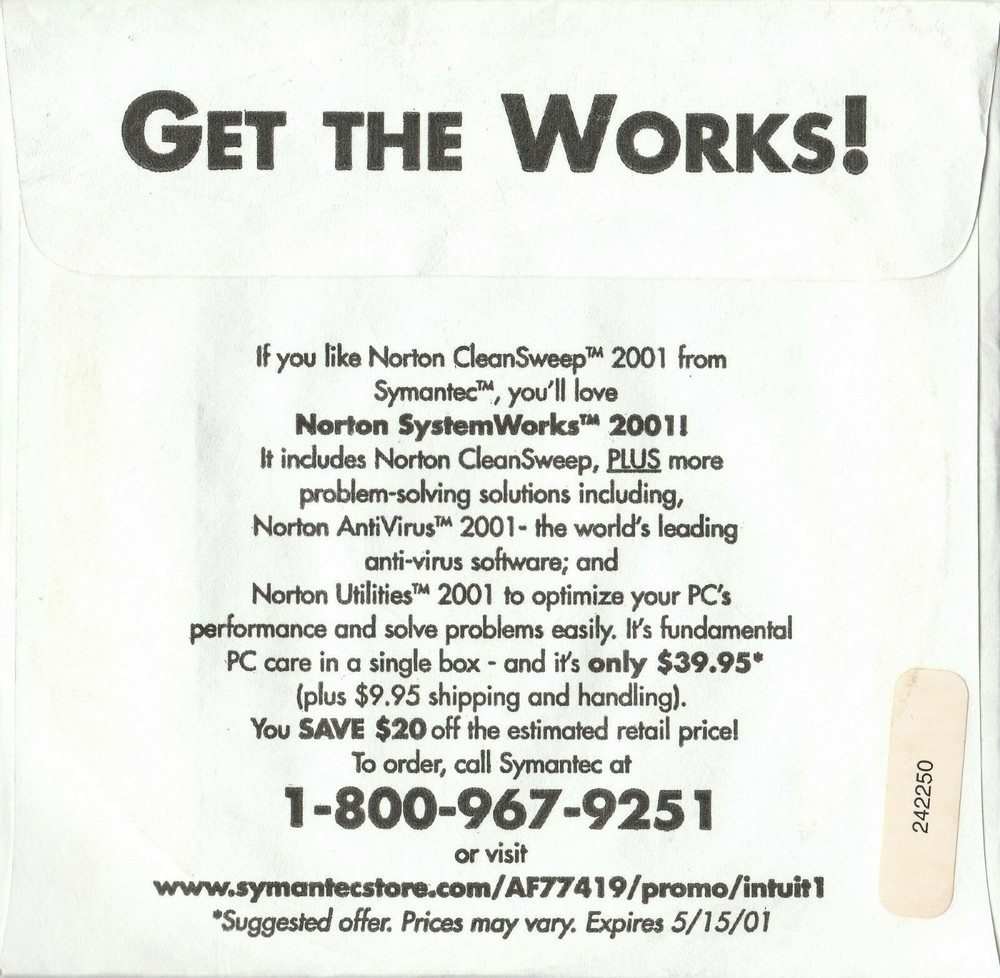 Norton CleanSweep 2001 for Windows ~ CD-ROM