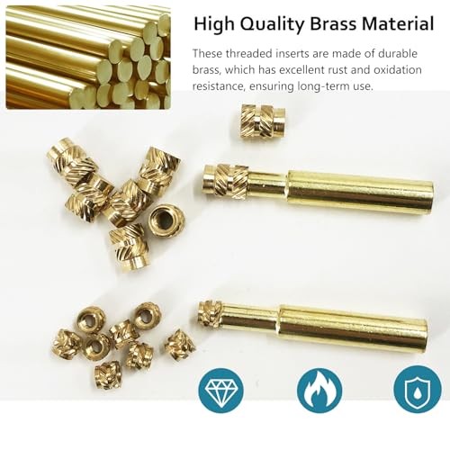 170Pcs Threaded Inserts Set Brass Heat Set Insert M3 M4 Insert Nut 170Pcs Kit