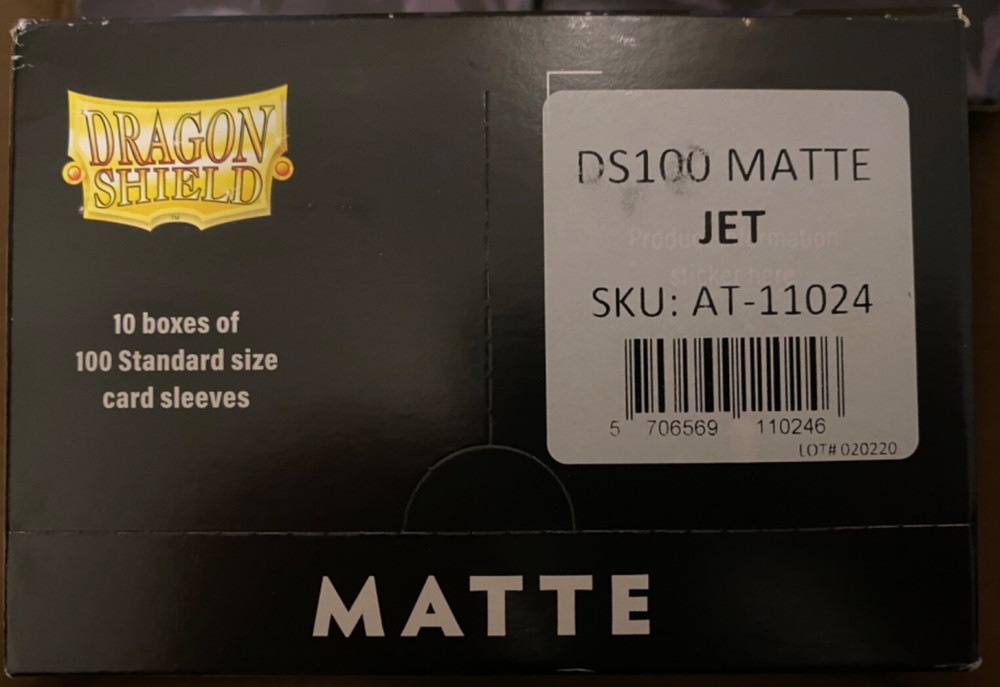 Dragon Shield Matte Jet Sleeves Display Case - Standard Size - 10 Packs
