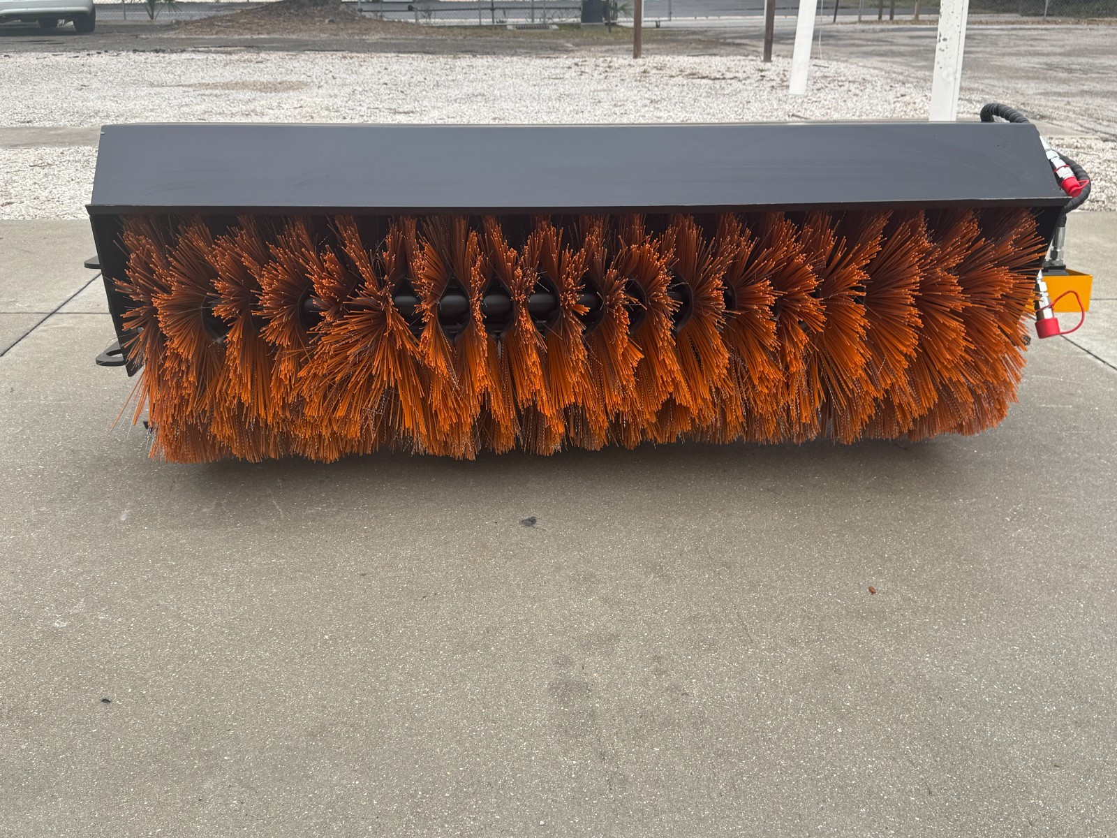 Skid Steer Angle Broom Heavy Duty Manual Sweeper Attachment 72" Poly Wire Brush