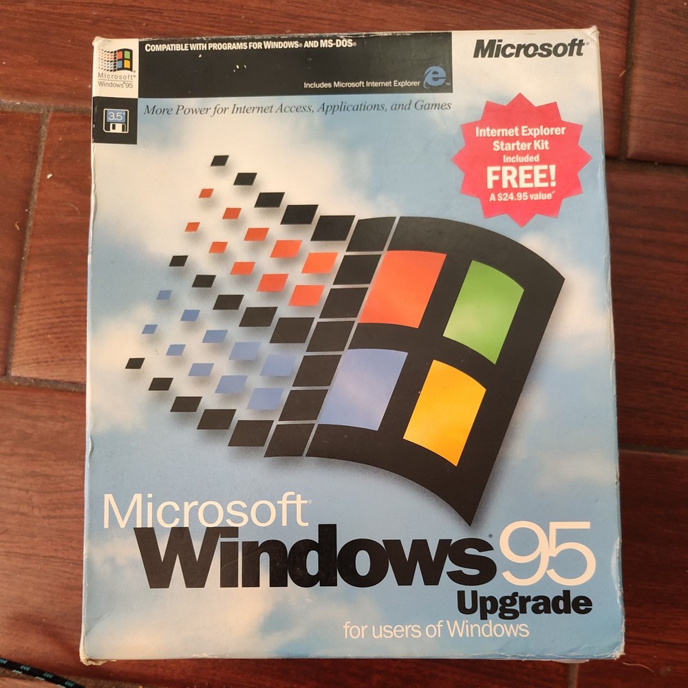 RARE 3.5" MICROSOFT WINDOWS 95 OPERATING SYSTEM BOXED