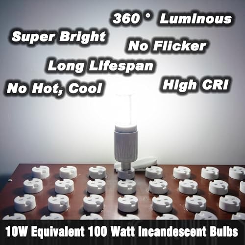 12 Volt 24V Low Voltage E26 Medium Screw 10W - Corn Bulb 6000k Daylight White