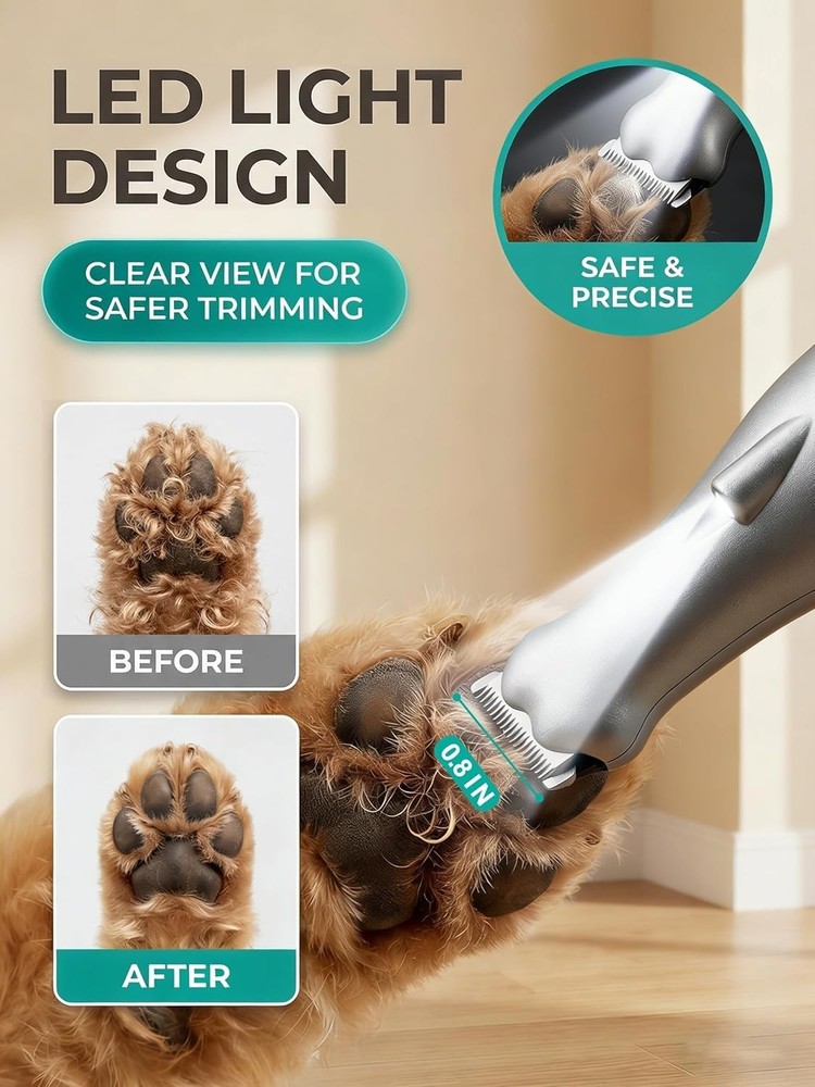 Dog Paw Trimmer with LED Light