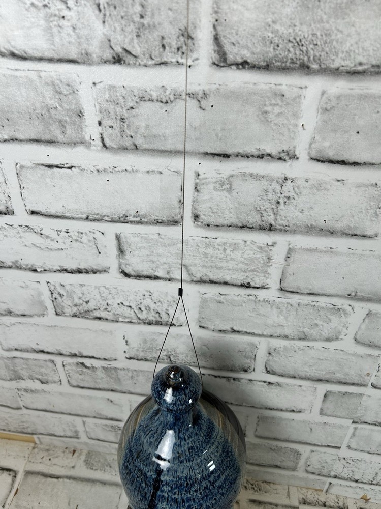 Walter Aberson Signed Blue Glaze Ceramic Birdhouse