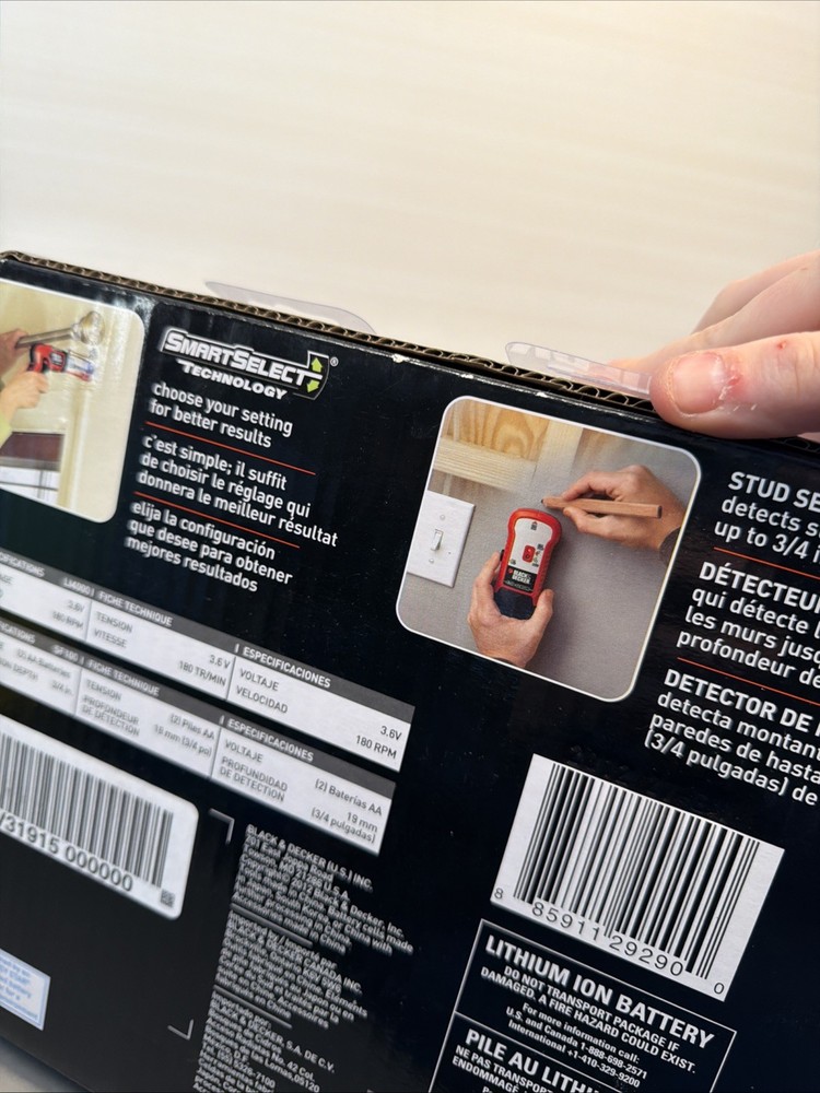 E1 BLACK+DECKER Lithium Ion Cordless Screwdriver & Stud Sensor Set Ms4