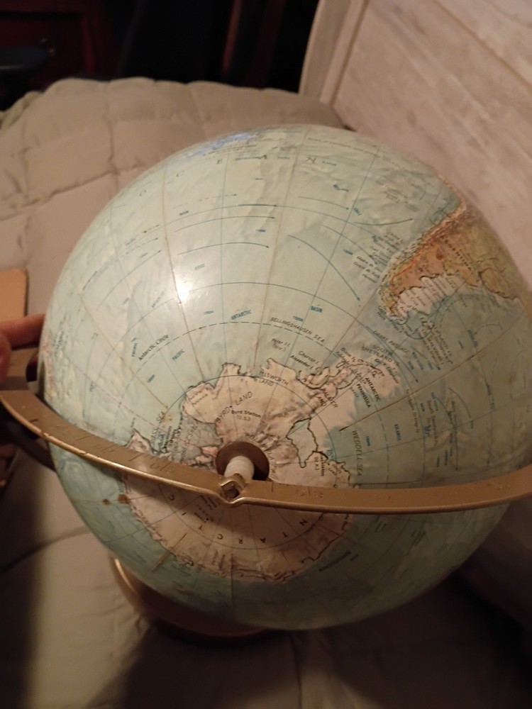 world globe Replogle on stand