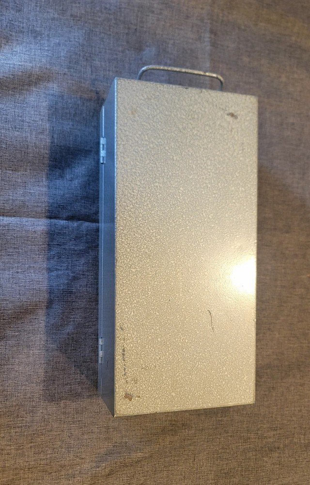 metal lock box and key 12" long