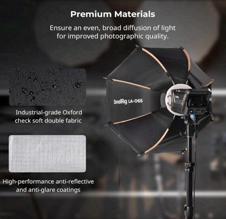 LA-O65 65cm Octagonal Softbox Quick Release, Bowens Mount w/ Bag