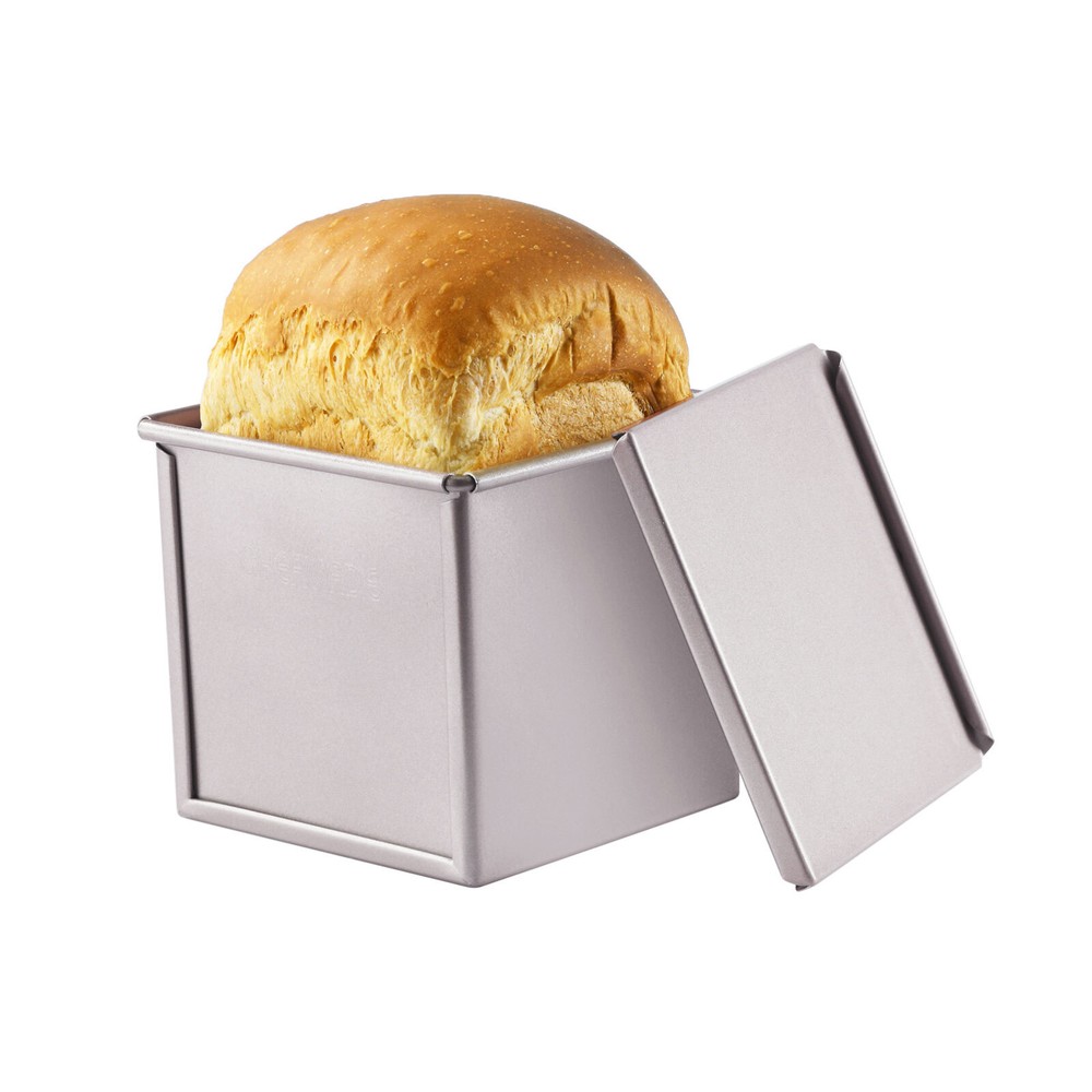 CHEFMADE Square Pullman Loaf Pan with Lid, Toast Box for Baking Bread