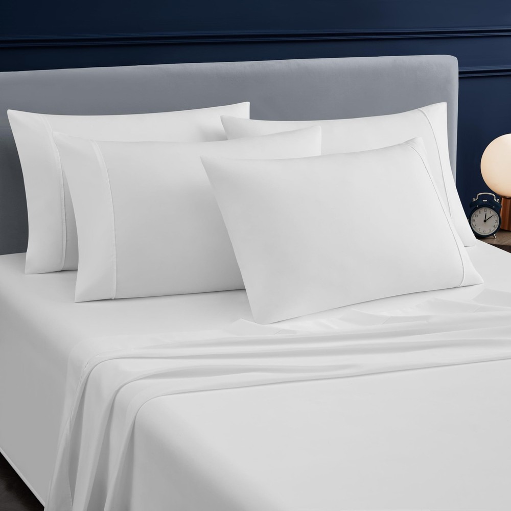 King Sheets Set 6 Piece Cooling Bed Sheets with 4 Envelope Pillowca... Fast Ship