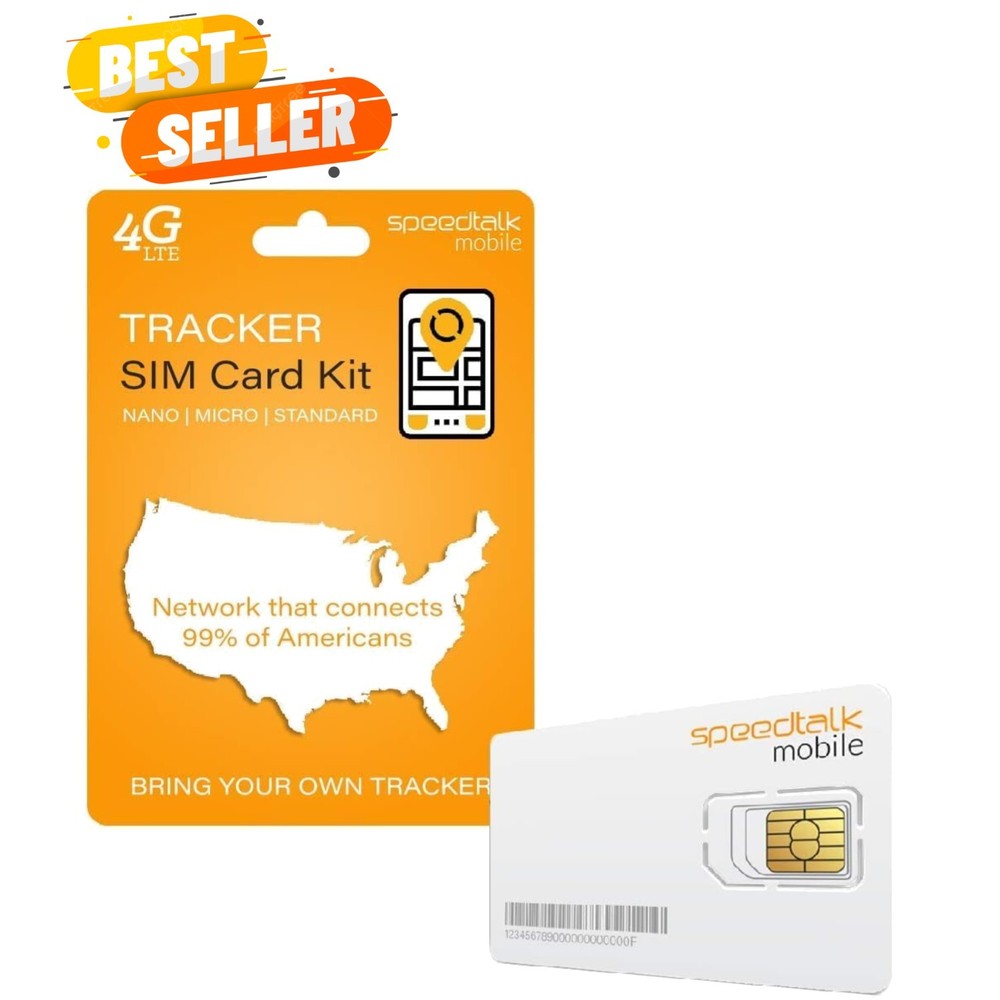 GPS Tracker SIM Card Kit: Standard, Micro, Nano for 4G Devices - Easy Activation