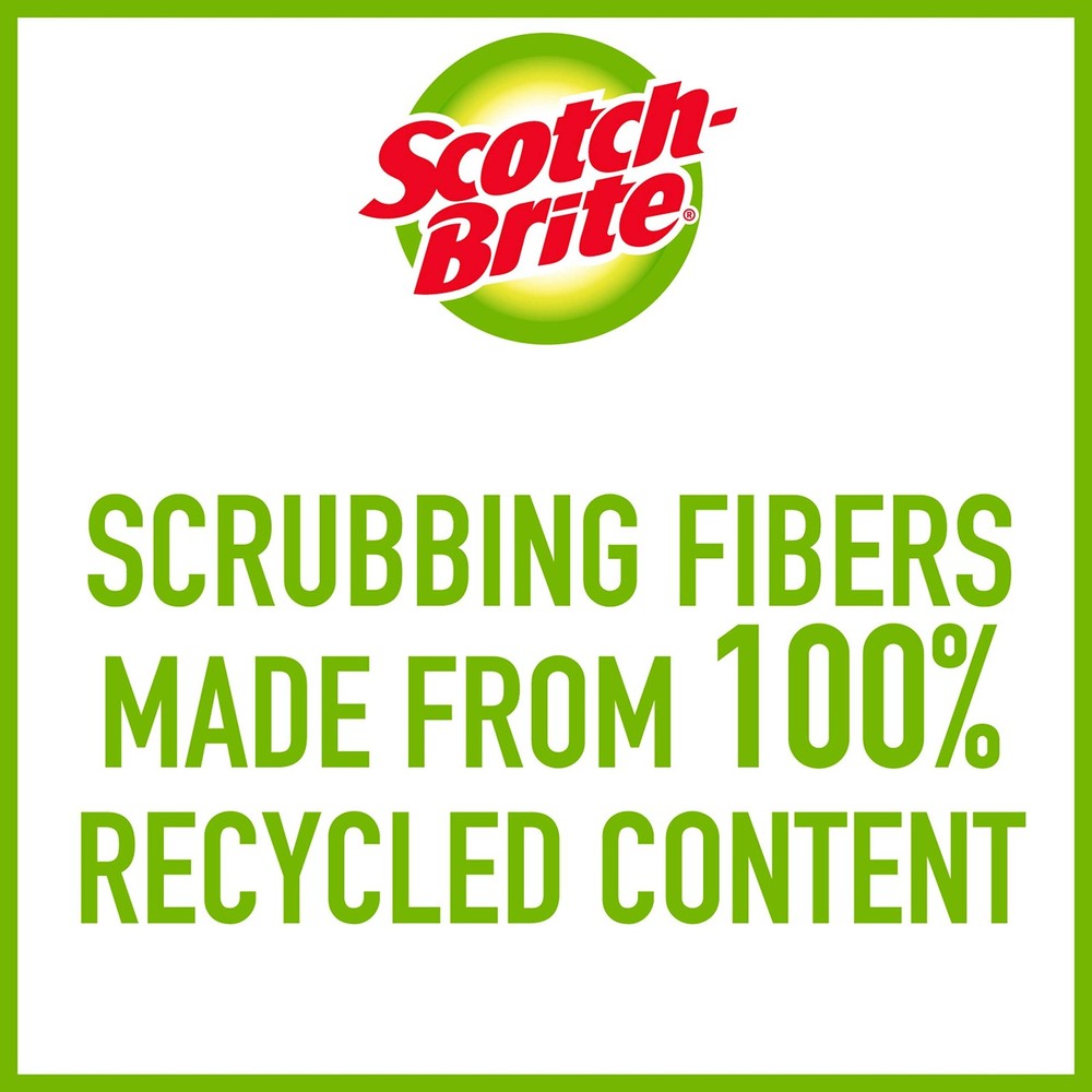 Scotch-Brite Non-Scratch Plastic Scrubbing Pads, 3 Scrubbing Pads, Assorted