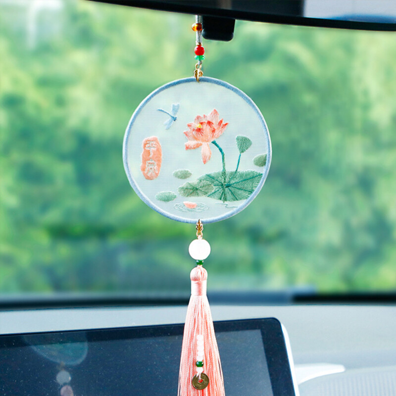 Handmade Embroidered Amulet Needlework Easy Embroidery Material Kit Pendant DIY