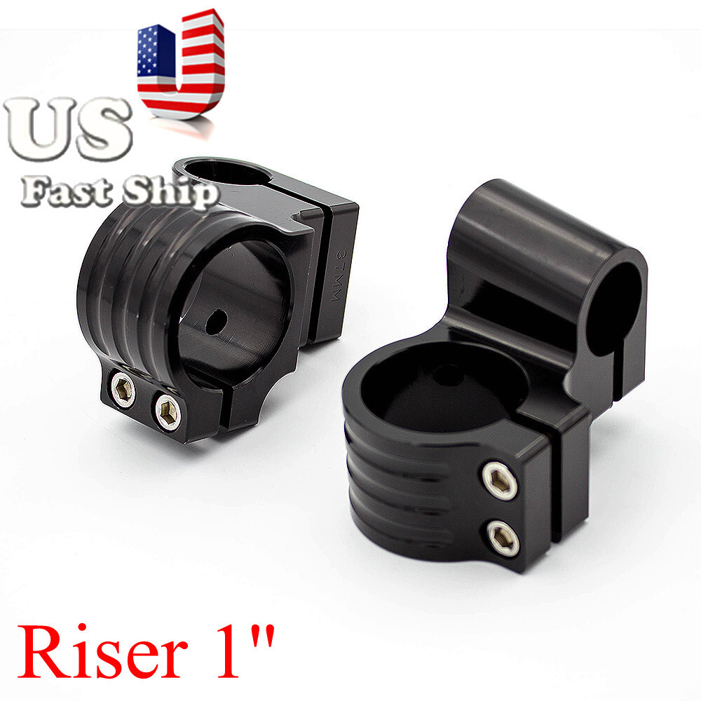 36mm Riser Motorcycle Universal Clip On Ons Fork Clamp Handle Bar Handlebars US
