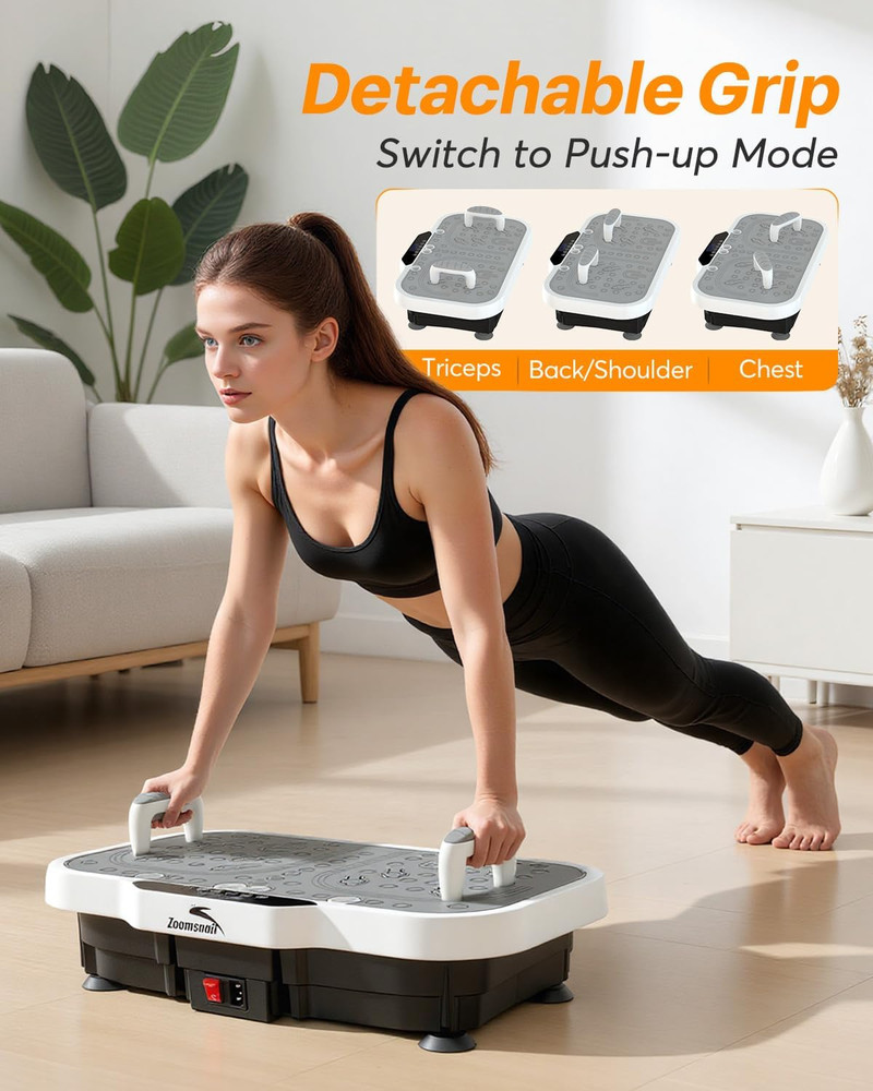 Vibration Plate Exercise Machine, Adjustable Fitness Platform, Extra Large Size