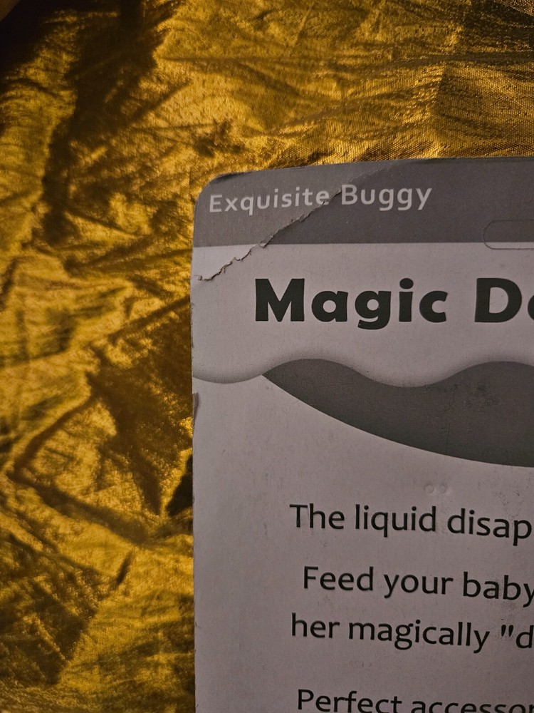 NEW - EXQUISITE BUGGY MAGIC DOLL BOTTLES BOTTLE SET Bottles Magically Empty - 3+
