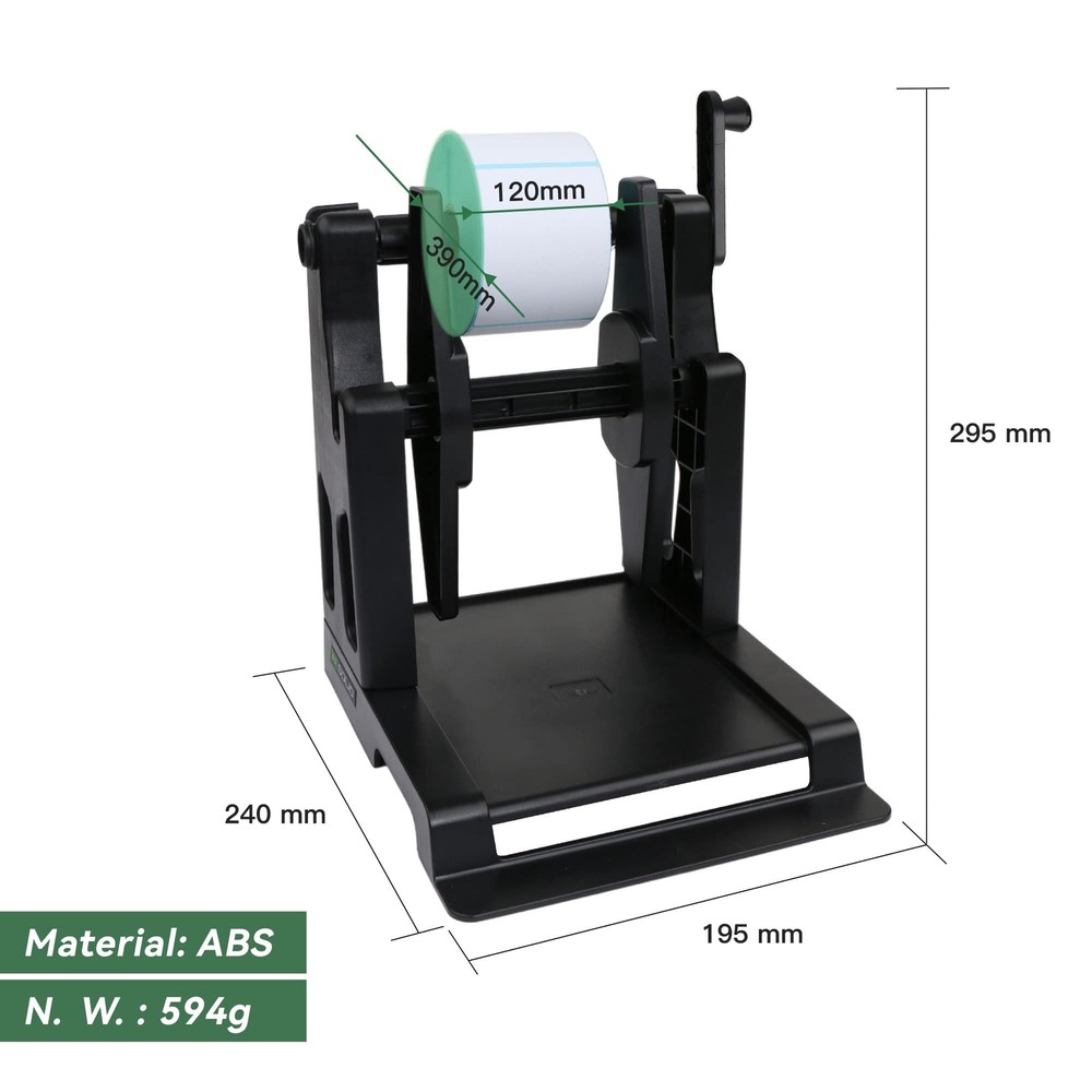 U.S. Solid Versatile Holder For Rolls And Fanfold Labels, Doubles As Rewinder