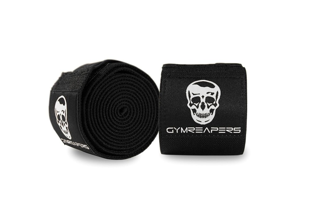 Knee Wraps (Pair) With Strap for Squats, Weightlifting, Powerlifting,