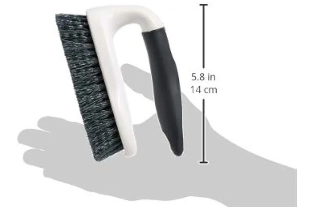 Amazon Basics All Purpose Rectangular Scrub Brush, 2-pack, White & Black P32YZ2
