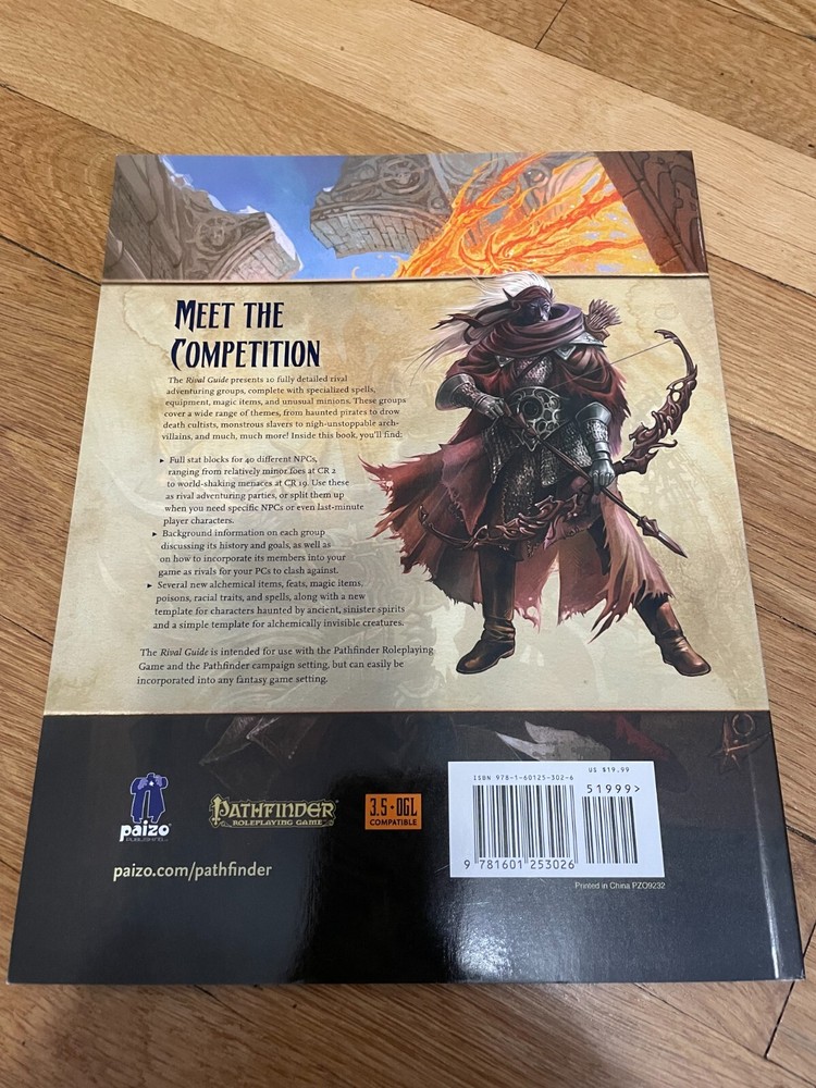 Pathfinder Campaign Setting Rival Guide RPG D&D 3.5 D20