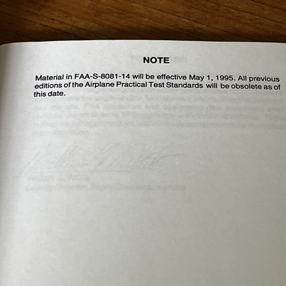 Jeppesen Private Pilot Practical Test Standards Airplane Singe Engine Land 1995