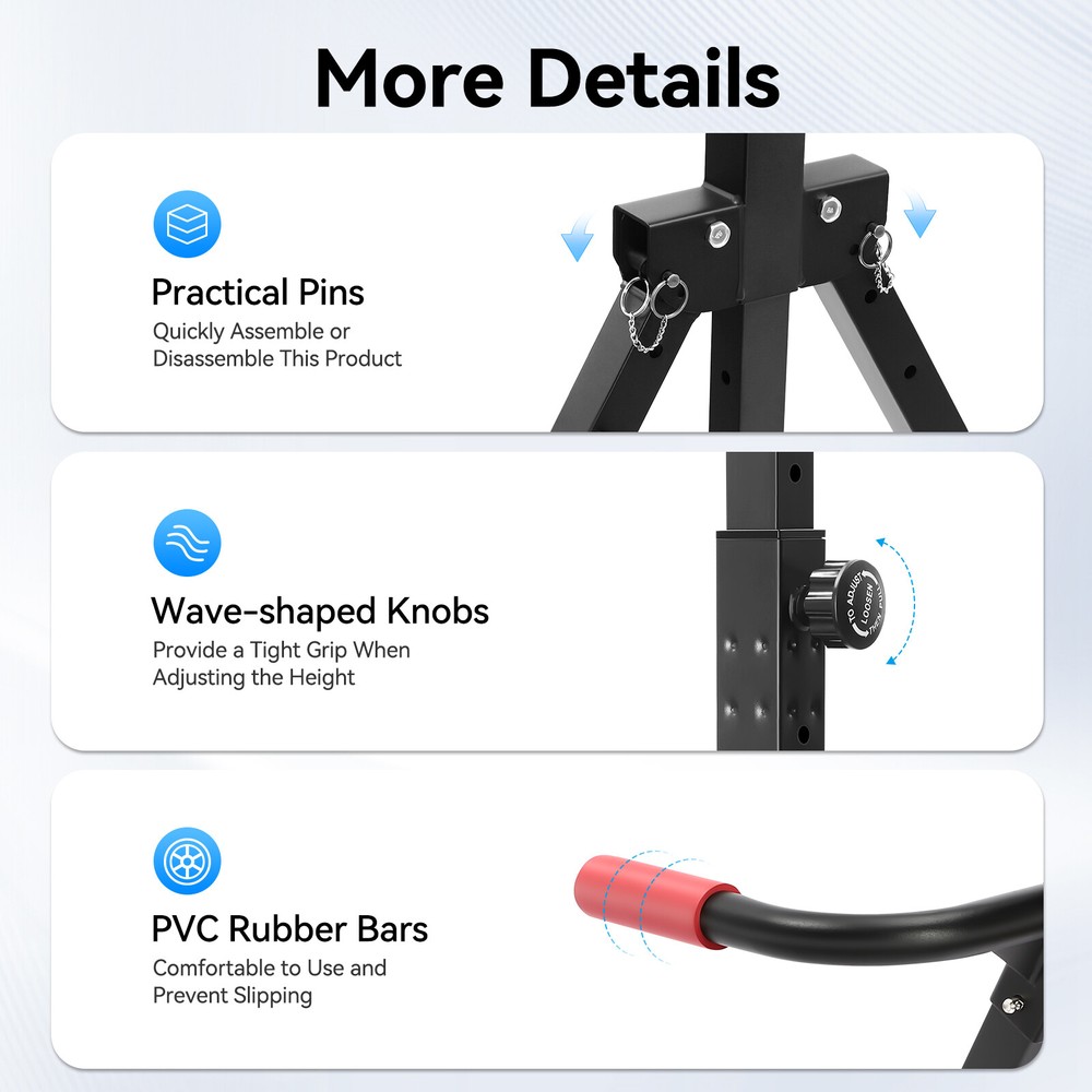 200kg Pull Up Bar Triangular Adjustable Pull Up Station Strength Training Bar