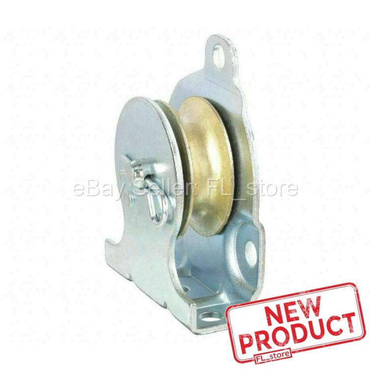 Rope Pulley Wall or Ceiling Mount 1-1/2 Sheave Side/Top Fastened