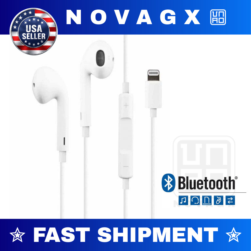 Earphones Headphones for iPhone Pro/14/13/12/11/X Bluetooth Wired Earbuds
