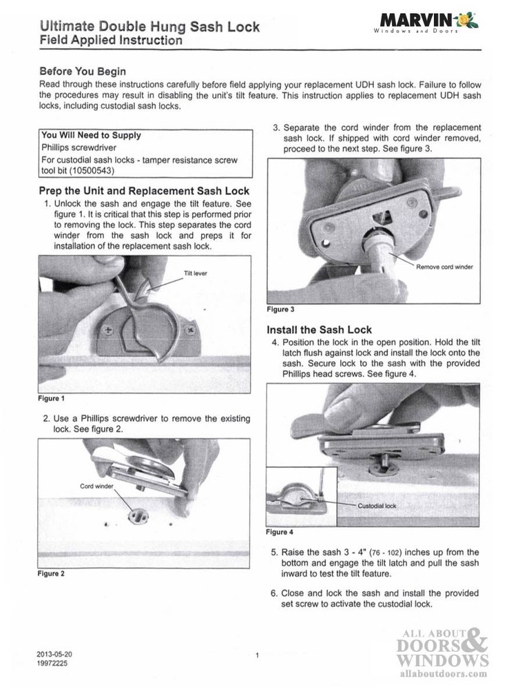 Marvin Ultimate Double Hung Sash Lock & Keeper