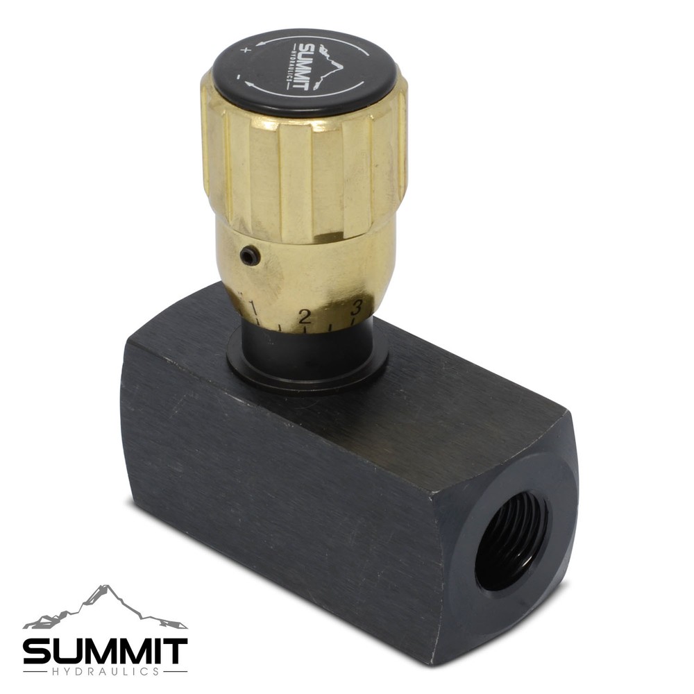 Hydraulic In-Line Adjustable Variable Control Valve w/ Free Rev Flow, 1/2” NPT