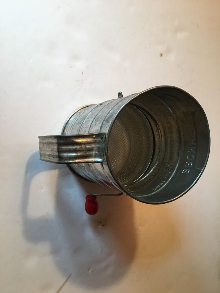 vintage bromwell's flour sifter
