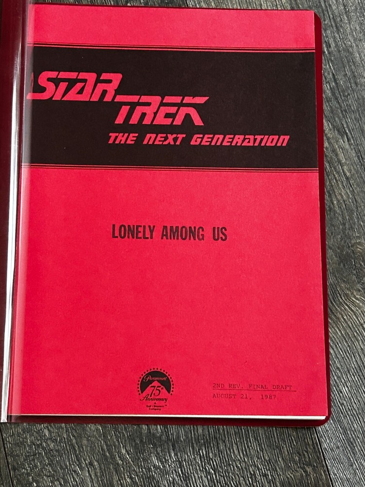 STAR TREK Script The Next Generation Lonely Among Us 2nd Revision Final Draft