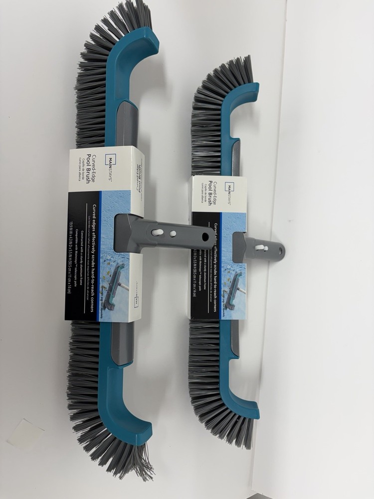 2X - 20" Curved-end Pool Brush with Extended Side bristles