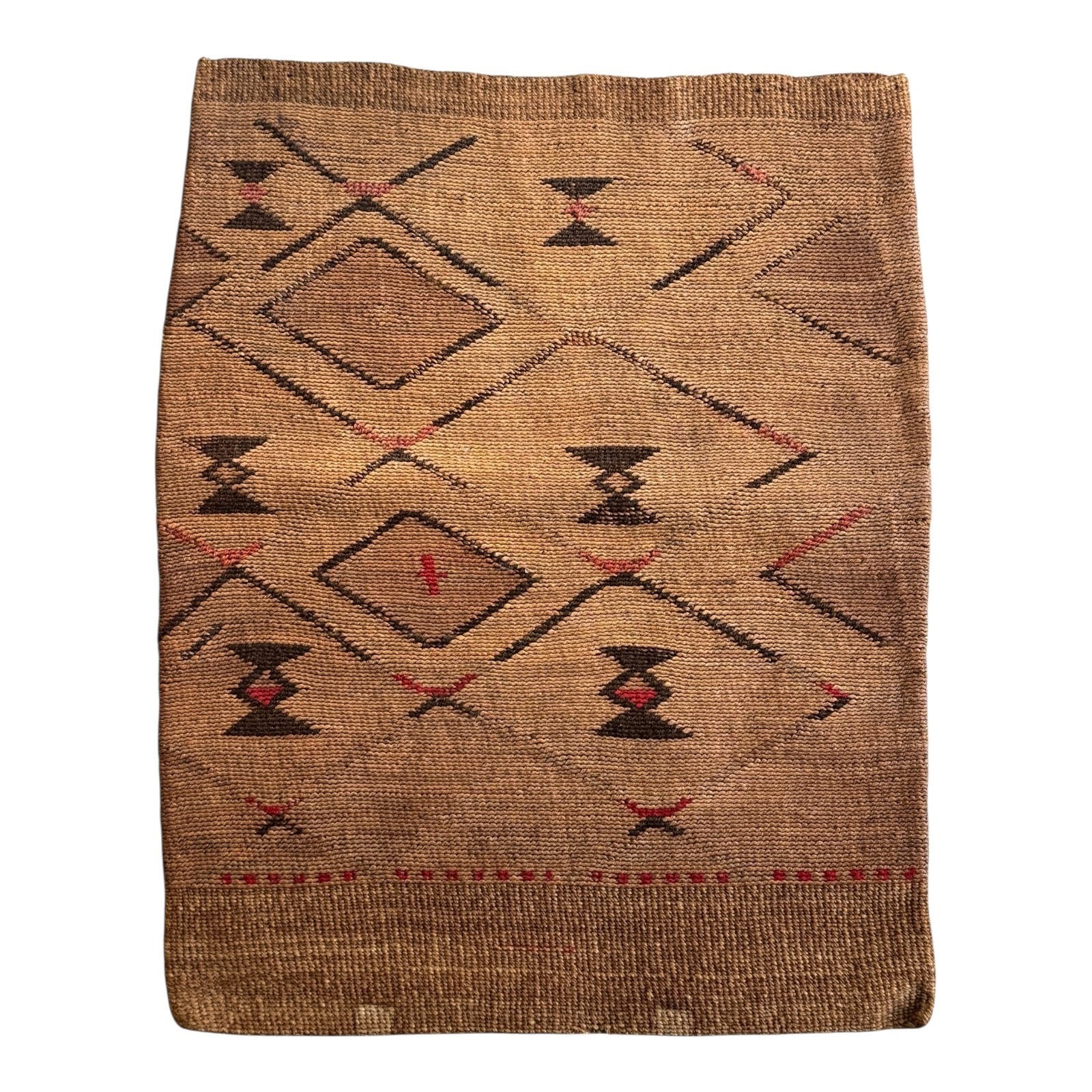 Antique Native American Plateau Nez Perce Double Sided Corn Husk Flat Bag