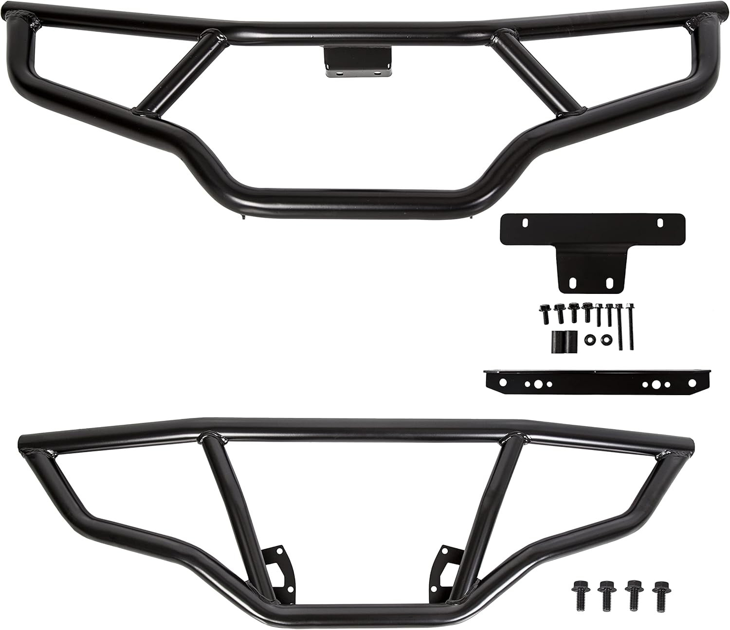 ECOTRIC Front & Rear Brush Guard Bumper 2Pcs Compatible with 2014-2024 Polaris S