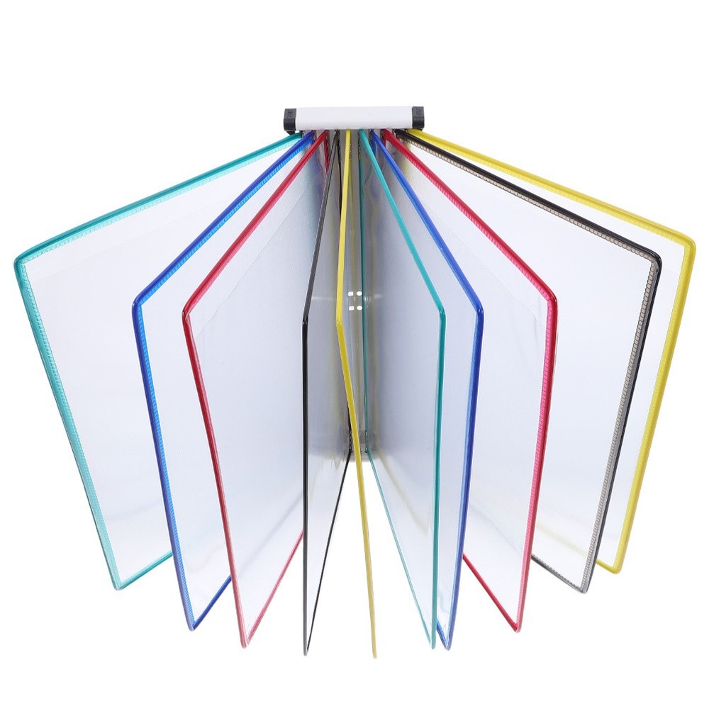 Wall Mount File Organizer: A4 Document Hanging Storage Holder With 10 Clear