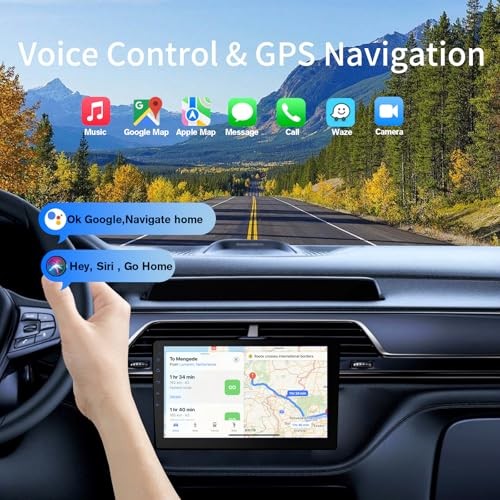 Wireless Double Din Car Stereo with 9" HD Touchscreen | CarPlay & Android Auto