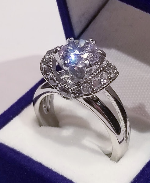 CLEARANCE SALE! 3.20 Ct LC Moissanite Solitaire Engagement Ring Stainless steel