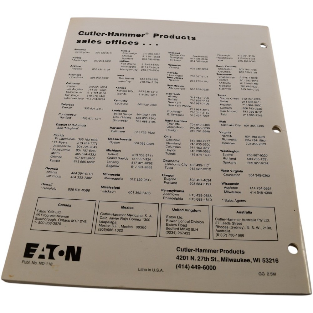 NEW Eaton ND-118 D100 Micro PLC Hand-Held Programmer Manual