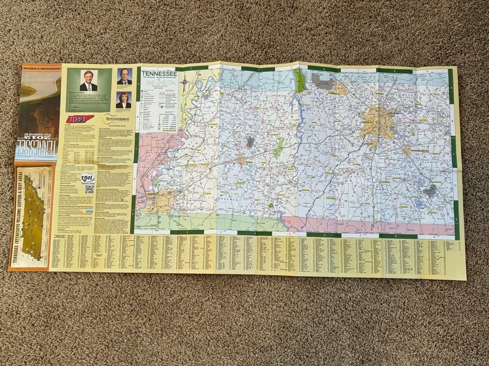 TENNESSEE OFFICIAL HIHWAY MAP, 2012