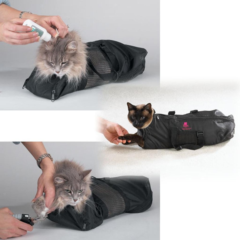 Cat Grooming Bag Accessories Mesh Panel Allows Comfortable