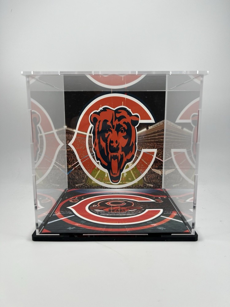 Chicago Bears Custom Mini Helmet Display or Card Display